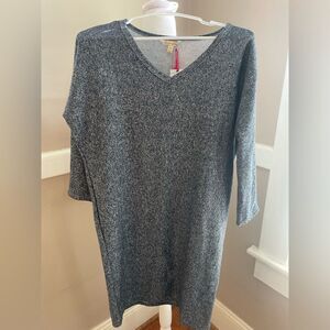 All For Color Khaki Jessie Slouch Dress Heather Navy  NWT Size: XS